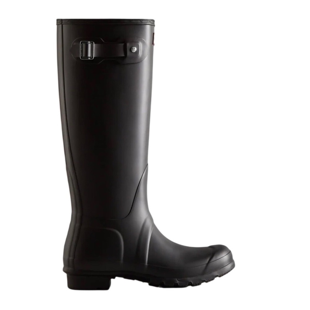 Hunter‎ Womens Original Tall Rain Boots Black Matte Rubber WFT1000RMA Size 8 - Picture 2 of 13